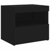 Nachttische schwarz mit LED-Beleuchtung Latoria 50x40x45cm (2 Stk.)