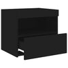 Nachttische schwarz mit LED-Beleuchtung Latoria 50x40x45cm (2 Stk.)