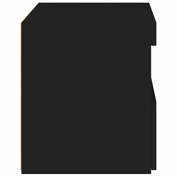 Nachttische schwarz mit LED-Beleuchtung Latoria 50x40x45cm (2 Stk.)