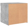 Nachttisch Latoria aus betongrauem Holz mit LED-Beleuchtung 50x40x45cm