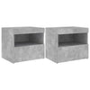 Nachtschränke Latoria LED-Beleuchtung betongrau 50x40x45cm (2 St.)