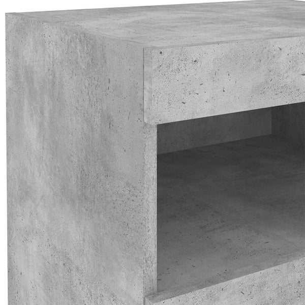 Nachtschränke Latoria LED-Beleuchtung betongrau 50x40x45cm (2 St.)