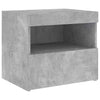 Nachtschränke Latoria LED-Beleuchtung betongrau 50x40x45cm (2 St.)