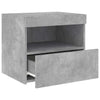 Nachtschränke Latoria LED-Beleuchtung betongrau 50x40x45cm (2 St.)