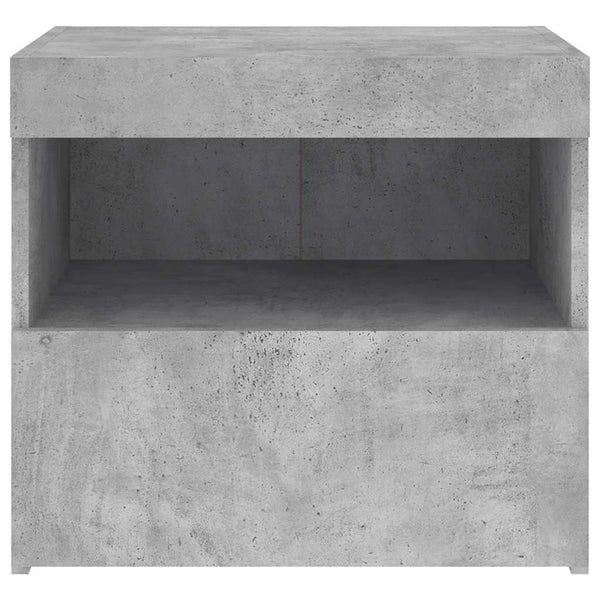 Nachtschränke Latoria LED-Beleuchtung betongrau 50x40x45cm (2 St.)