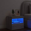 Nachttisch Latoria 50x40x45cm mit LED-Beleuchtung (Sonoma Eiche)