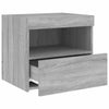 Nachttisch Latoria 50x40x45cm mit LED-Beleuchtung (Sonoma Eiche)