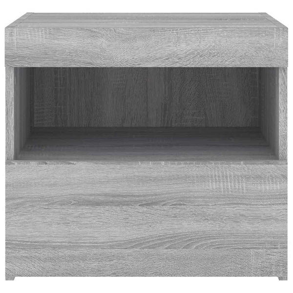 Nachttisch Latoria 50x40x45cm mit LED-Beleuchtung (Sonoma Eiche)