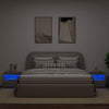 Nachttische in Grau mit LED-Beleuchtung Latoria 50x40x45cm (2 Stk. Sonoma)