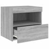 Nachttische in Grau mit LED-Beleuchtung Latoria 50x40x45cm (2 Stk. Sonoma)