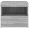 Nachttische in Grau mit LED-Beleuchtung Latoria 50x40x45cm (2 Stk. Sonoma)
