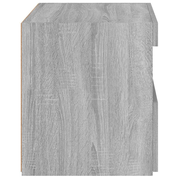 Nachttische in Grau mit LED-Beleuchtung Latoria 50x40x45cm (2 Stk. Sonoma)