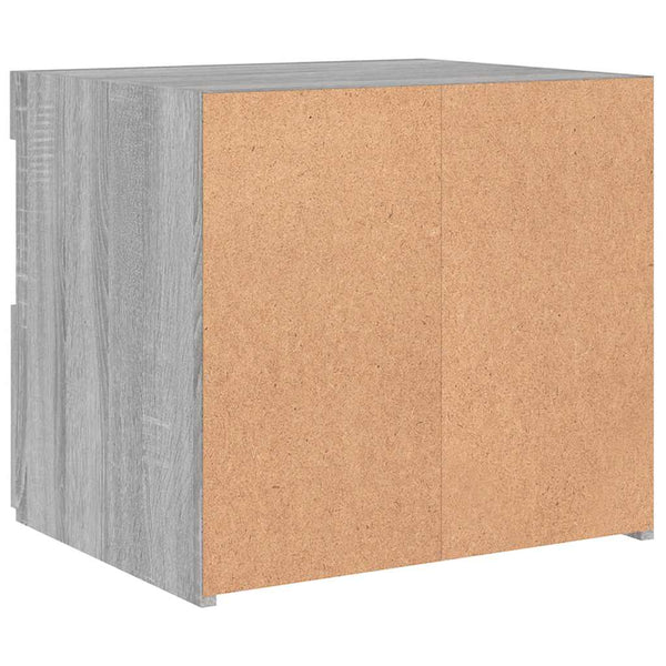 Nachttische in Grau mit LED-Beleuchtung Latoria 50x40x45cm (2 Stk. Sonoma)