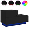 Schwarzer Nachttisch mit LED-Beleuchtung Salena 70x36x40,5cm