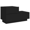 Schwarzer Nachttisch mit LED-Beleuchtung Salena 70x36x40,5cm