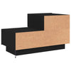 Schwarzer Nachttisch mit LED-Beleuchtung Salena 70x36x40,5cm