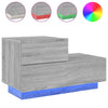 Grauer Nachttisch mit LED-Beleuchtung Salena 70x36x40,5cm