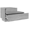 Grauer Nachttisch mit LED-Beleuchtung Salena 70x36x40,5cm