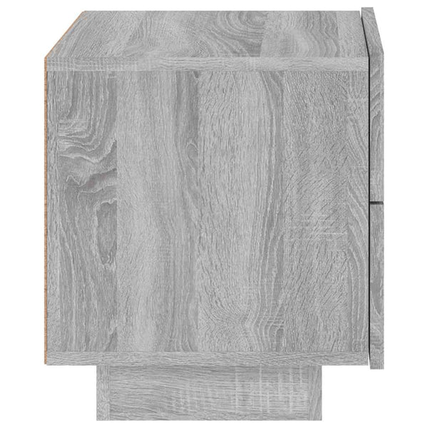 Grauer Nachttisch mit LED-Beleuchtung Salena 70x36x40,5cm