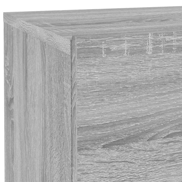 Grauer Nachttisch mit LED-Beleuchtung Salena 70x36x40,5cm