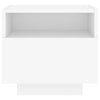 Weißer Nachttisch mit LED-Beleuchtung Scumpita 40x39x37cm (2 St.)