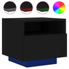 Nachtschrank Scumpita mit LED-Beleuchtung 40x39x37cm, schwarz
