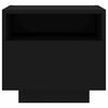 Nachtschrank Scumpita mit LED-Beleuchtung 40x39x37cm, schwarz