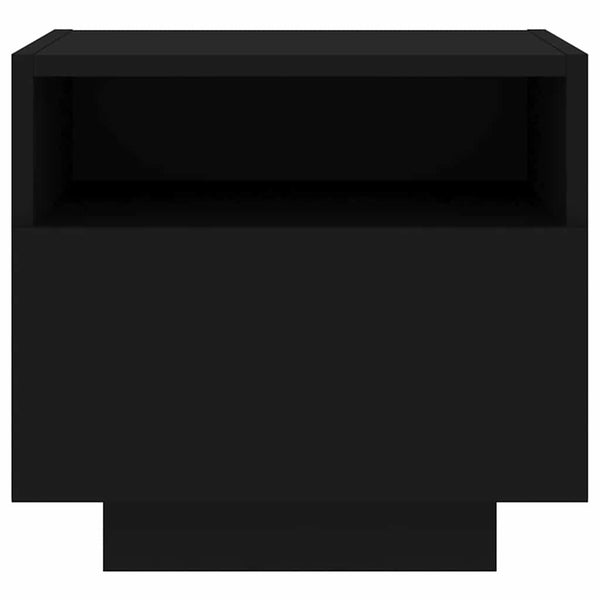 Nachtschrank Scumpita mit LED-Beleuchtung 40x39x37cm, schwarz