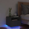 Nachtschrank Scumpita mit LED-Beleuchtung 40x39x37cm, schwarz