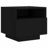 Schwarzer Nachttisch mit LED-Beleuchtung Scumpita 40x39x37cm (2 Stück)