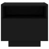 Schwarzer Nachttisch mit LED-Beleuchtung Scumpita 40x39x37cm (2 Stück)