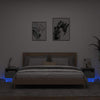 Schwarzer Nachttisch mit LED-Beleuchtung Scumpita 40x39x37cm (2 Stück)
