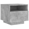 Nachttisch Betongrau mit LED-Beleuchtung Scumpita 40x39x37cm