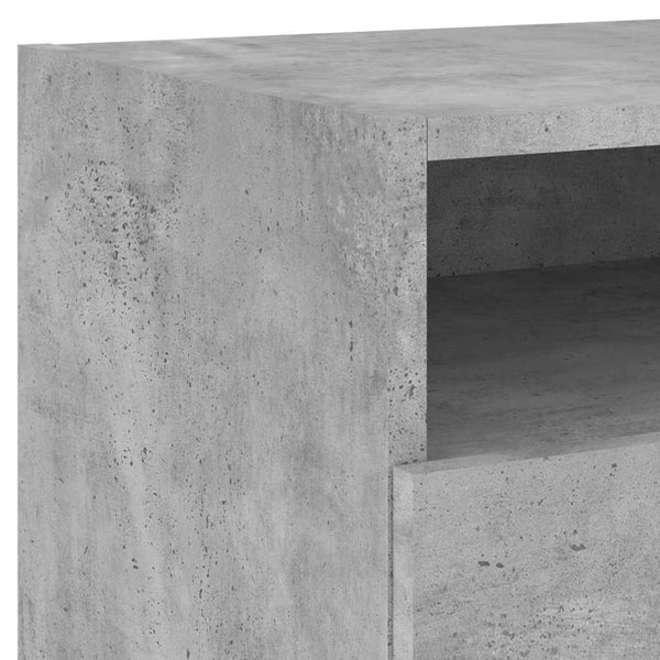 Nachttisch Betongrau mit LED-Beleuchtung Scumpita 40x39x37cm