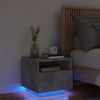 Nachttisch Betongrau mit LED-Beleuchtung Scumpita 40x39x37cm