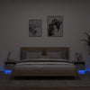 Nachtkommode aus betongrauem Holz mit LED-Beleuchtung Scumpita 40x39x37cm (2 Stück)