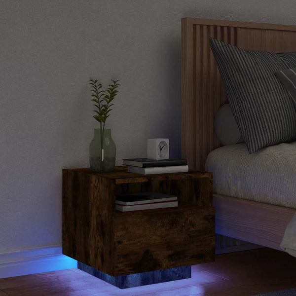 Nachttisch Savutammi mit LED-Beleuchtung Scumpita 40x39x37cm