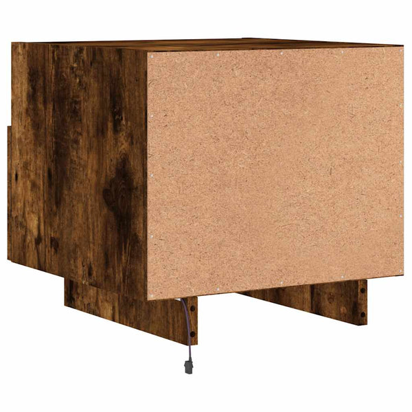 Nachttisch Savutammi mit LED-Beleuchtung Scumpita 40x39x37cm (2 Stück)