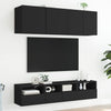 Musta tv-seinäkaapit Iuven 40x30x30cm (2 kpl puinen)