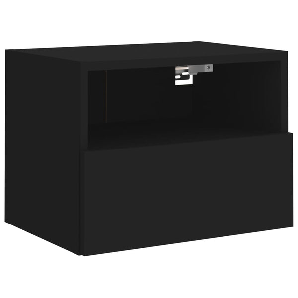 Musta tv-seinäkaapit Iuven 40x30x30cm (2 kpl puinen)