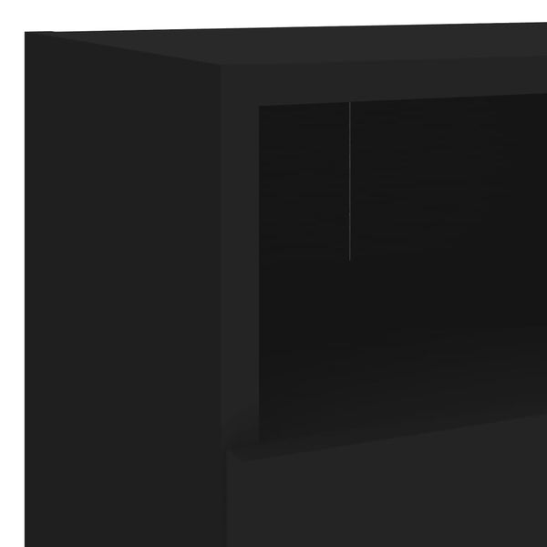 Musta tv-seinäkaapit Iuven 40x30x30cm (2 kpl puinen)