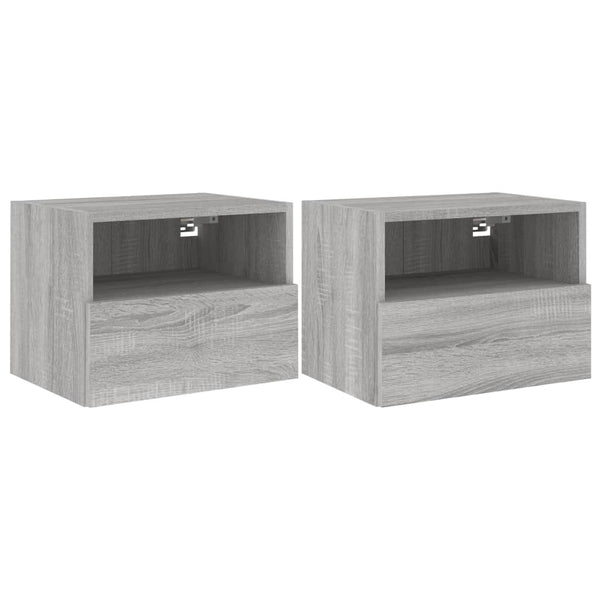 Graue TV-Wandschränke Iuven 40x30x30cm (2 Stück Holz)