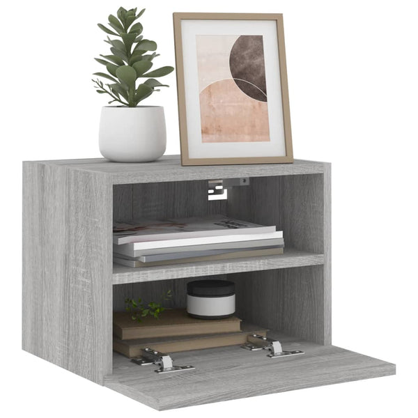 Graue TV-Wandschränke Iuven 40x30x30cm (2 Stück Holz)