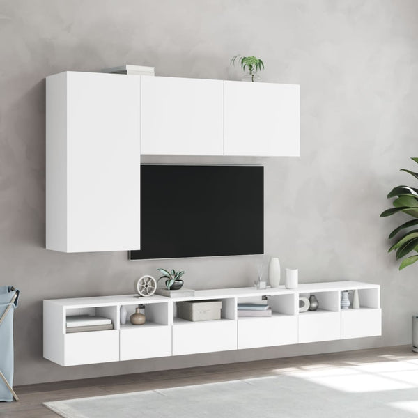 Valkoinen tv-seinäkaappi Iuven 60x30x30cm (puinen)