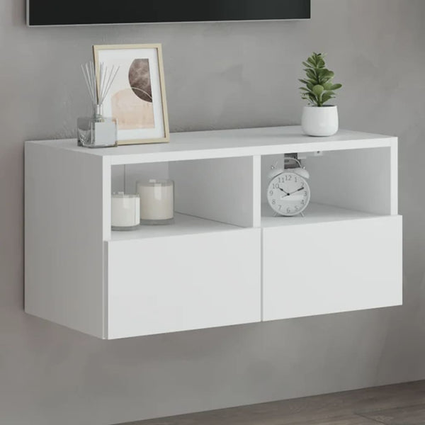 Valkoinen tv-seinäkaappi Iuven 60x30x30cm (puinen)