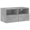 Betongrauer TV-Wandschrank Iuven 60x30x30cm (Holz)