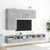 Betongrauer TV-Wandschrank Iuven 60x30x30cm (Holz)
