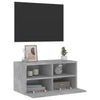 Betongrauer TV-Wandschrank Iuven 60x30x30cm (Holz)