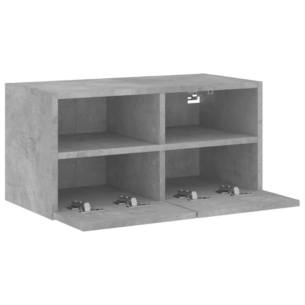 Betongrauer TV-Wandschrank Iuven 60x30x30cm (Holz)