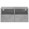 Betongrauer TV-Wandschrank Iuven 60x30x30cm (Holz)